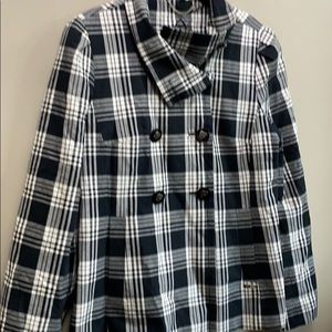 Guess jacket size large black and white